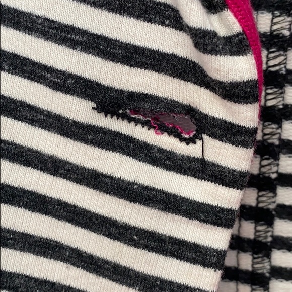 PEOPLE LIKE FRANK M Black & Cream Striped Jacket - Picture 6 of 8